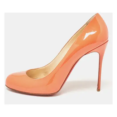 Christian Louboutin Orange Patent Simple Pumps Size