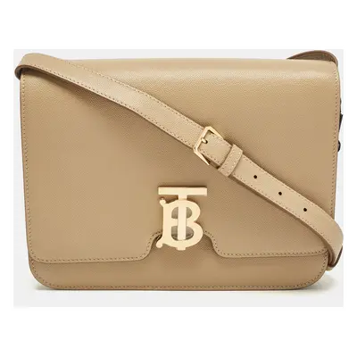 Burberry Archive Beige Leather TB Shoulder Bag