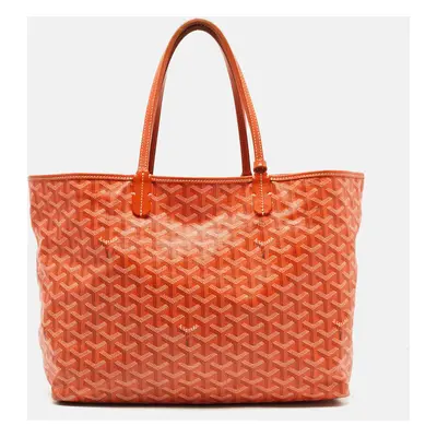 Goyard Orange Goyardine Coated Canvas and Leather Saint Louis PM Tote