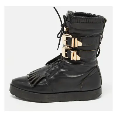 Alexander Wang Black Leather Ankle Boots Size