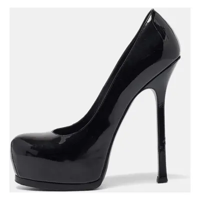 Saint Laurent Black Patent Tribtoo Pumps Size