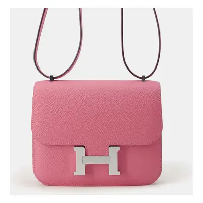 Hermes Miroir Rose Azalee Epsom Constance3 Bag Size Mini