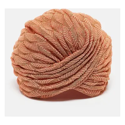 Missoni Light Orange Lurex Knit Turban