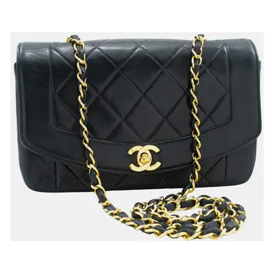 Chanel Black Leather Vintage Diana Flap Bag