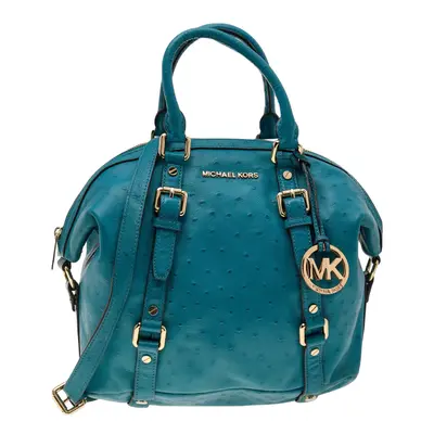 MICHAEL Michael Kors Blue Ostrich Embossed Leather Tote