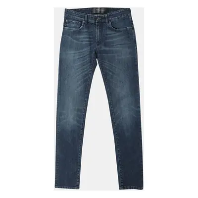 Dolce & Gabbana Blue Cotton Plaque Jeans