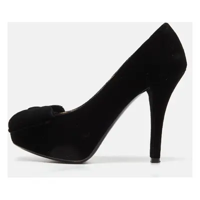 Dolce & Gabbana Black Velvet Bow Pumps Size