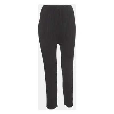 Dion Lee Black Rib Knit Elasticated Waist Float Pants