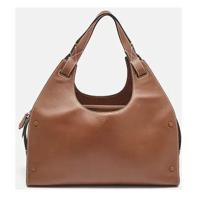 Bally Brown Leather Ahres Shoulder Bag