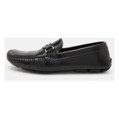 Prada Black Leather Slip On Loafers Size 42.5