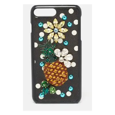 Dolce & Gabbana Pineapple Crystals Leather iPhone 6/6s Plus Cover