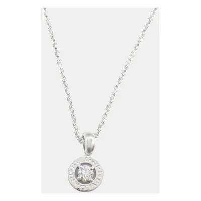 Bvlgari Diamond Necklace 18k White Gold White Gold Clear Metal