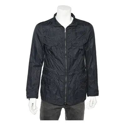 Emporio Armani Midnight Blue Cotton Utility Jacket