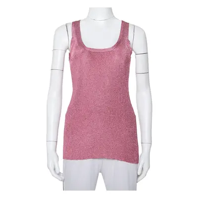 Gucci Pink Lurex Knit Tank Top