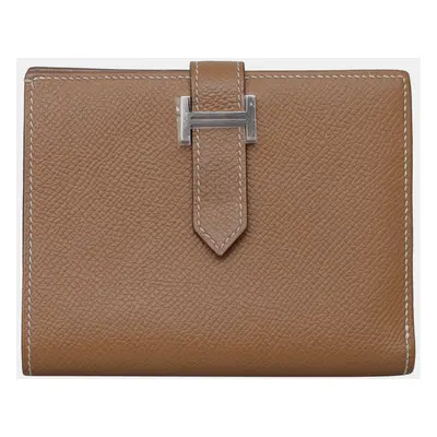 Hermes Gold Epsom Bearn Compact Wallet