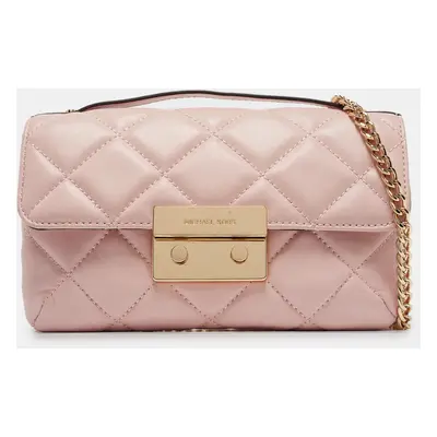 Michael Kors Pink Quilted Leather Small Sloan Crossbody Bag