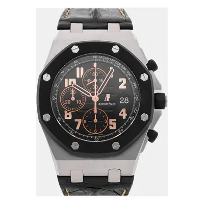 Audemars Piguet Black Stainless Steel Royal Oak Offshore 26298SK.OO.D101CR.01 Automatic Men's Wr