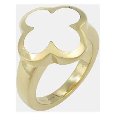 Van Cleef & Arpels 18K Yellow Gold Pure Alhambra Band Ring EU