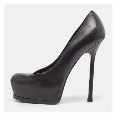 Yves Saint Laurent Black Leather Tribtoo Platform Pumps Size