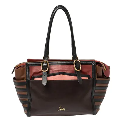 Christian Louboutin Multicolor Leather Buckle Tote