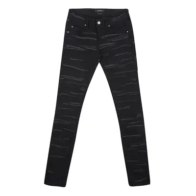 Isabel Marant Black Embroidered Denim Skinny Jeans