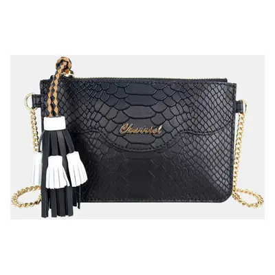 Charriol Black Leather PALAIS ROYAL Clutch Bag