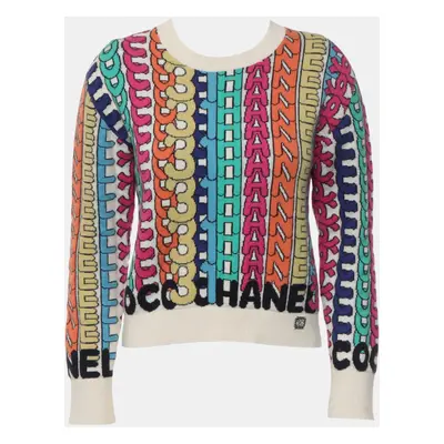 Chanel Multicolour Logo Knitted Cashmere Sweatshirt