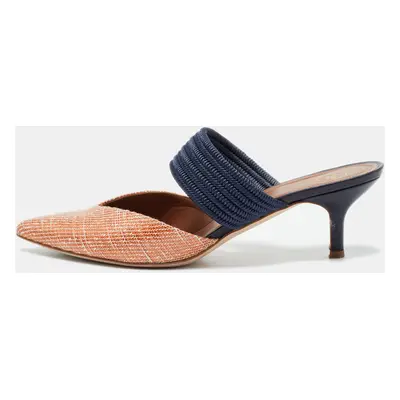 Malone Souliers Orange Raffia Maisie Mules Size