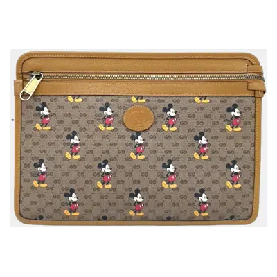 Gucci Brown GG Canvas Disney Clutch Bag