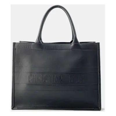 Christian Dior Leather Black Book Medium All Tote Bag