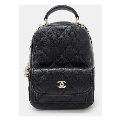 Chanel Caviar Top Handle Mini Backpack