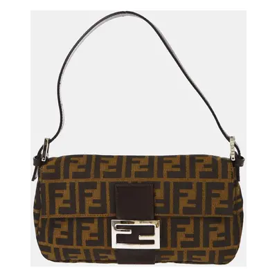 Fendi Brown Zucca Baguette Handbag