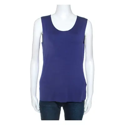 Armani Collezioni Blue Jersey Tank Top