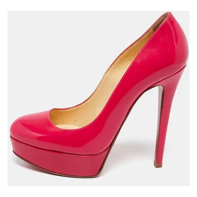 Christian Louboutin Neon Pink Patent Leather Bianca Pumps Size