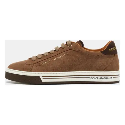 Dolce & Gabbana Brown Suede Low Top Sneakers Size