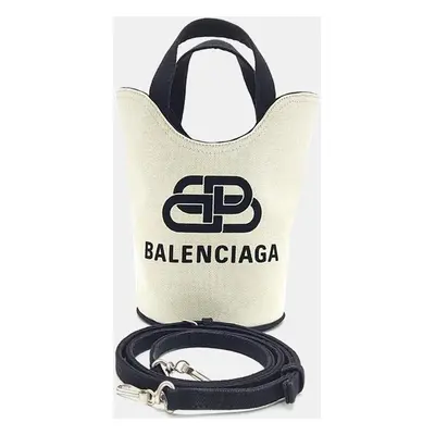 Balenciaga Ivory/Black Wave Shoulder Bag