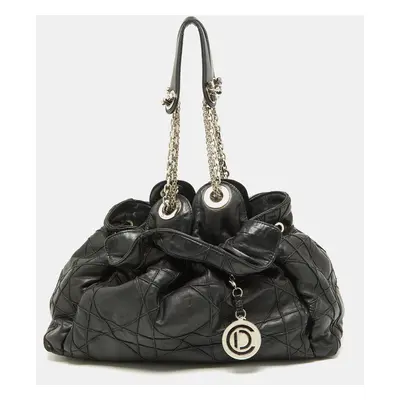 Dior Black Cannage Leather Le Trente Hobo