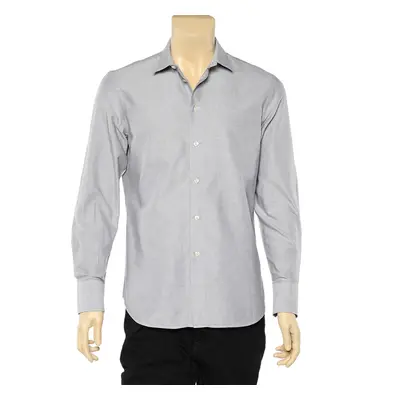 Emporio Armani Grey Cotton Button Front Shirt