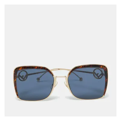 Fendi Gold Tone/Blue FF 0294/S F is Fendi FF Cat Eye Sunglasses