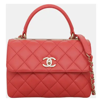 Chanel Coral Pink Lambskin Leather Trendy CC Shoulder Bag