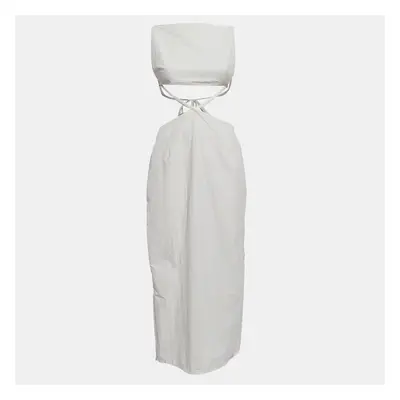 Christopher Esber White Cotton Blend Tie-Up Dress