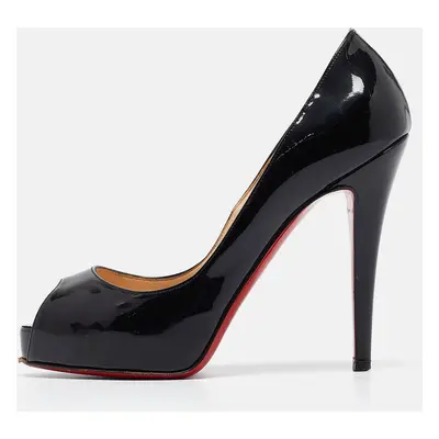 Christian Louboutin Black Patent Leather Very Prive Pumps Size