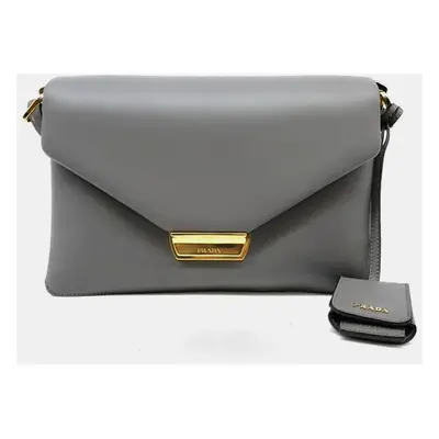 Prada Grey New Calf Shoulder Bag