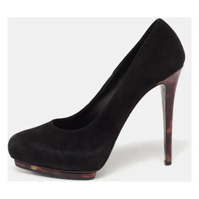 Le Silla Black Suede Platform Pumps Size