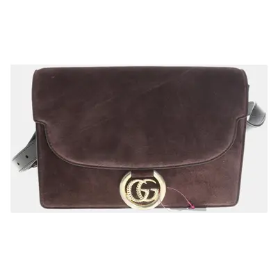 Gucci Brown Suede Shoulder Bag (589474)