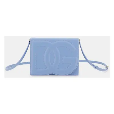 Dolce & Gabbana Blue Leather Dg Logo Shoulder Bag