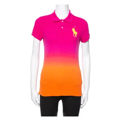 Ralph Lauren Pink Ombre Cotton Pique Skinny Polo T-Shirt