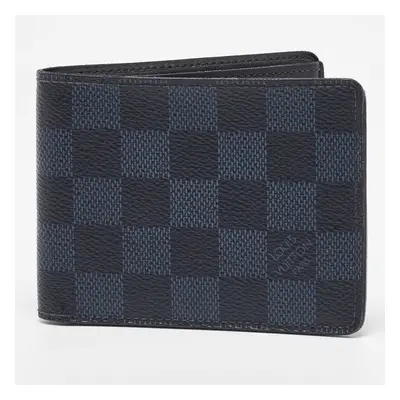 Louis Vuitton Black Coated Canvas Slender Bifold Wallet