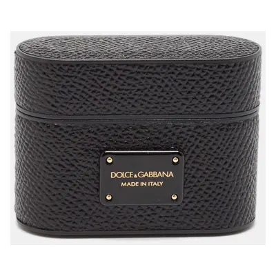 Dolce & Gabbana Black Leather Airpods Case