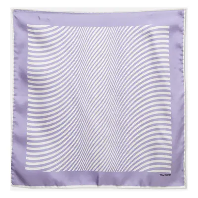 Tom Ford Light Purple Stripe Silk Pocket Square